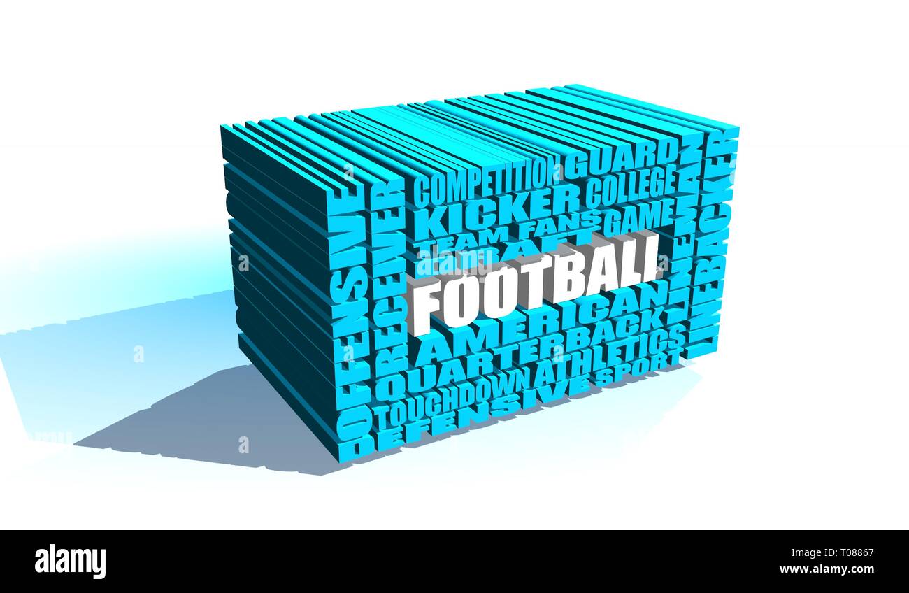 Il football americano parola concetto di cloud Foto Stock