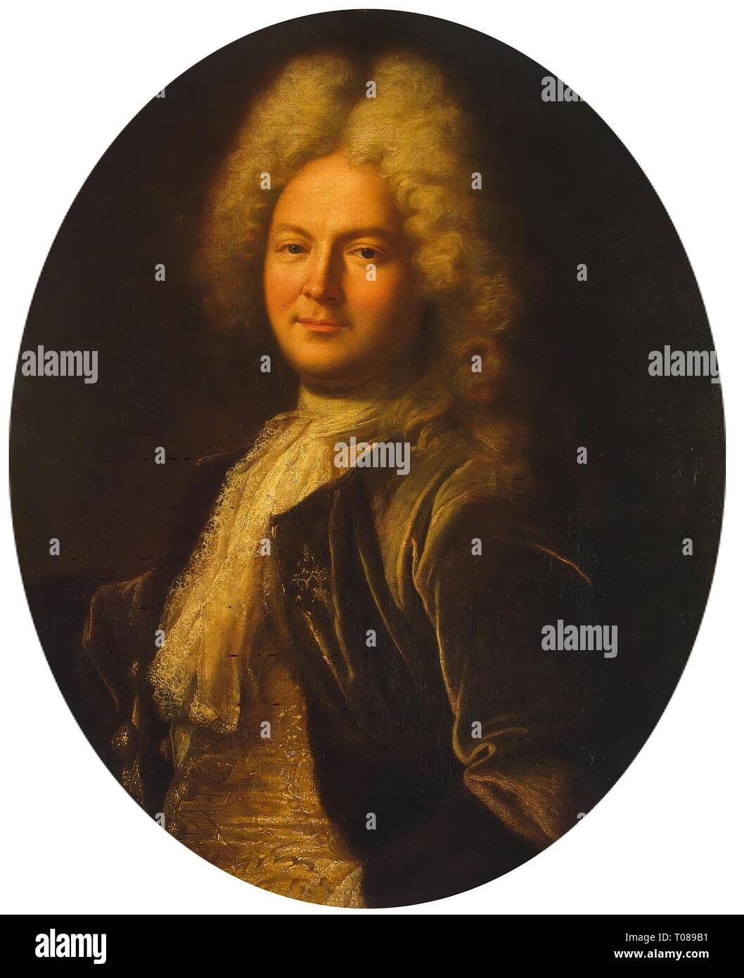 "Ritratto del Conte Andrei A. Matveyev'. Francia, 1706. Dimensioni: 77x67 xm. Museo: Membro Hermitage di San Pietroburgo. Autore: Hyacinthe Rigaud Il duomo (copia di) (?). Anonimo. Foto Stock