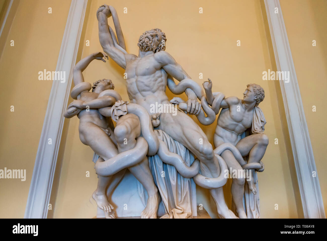 Copia di antica statua di Laocoonte e i suoi figli Foto Stock