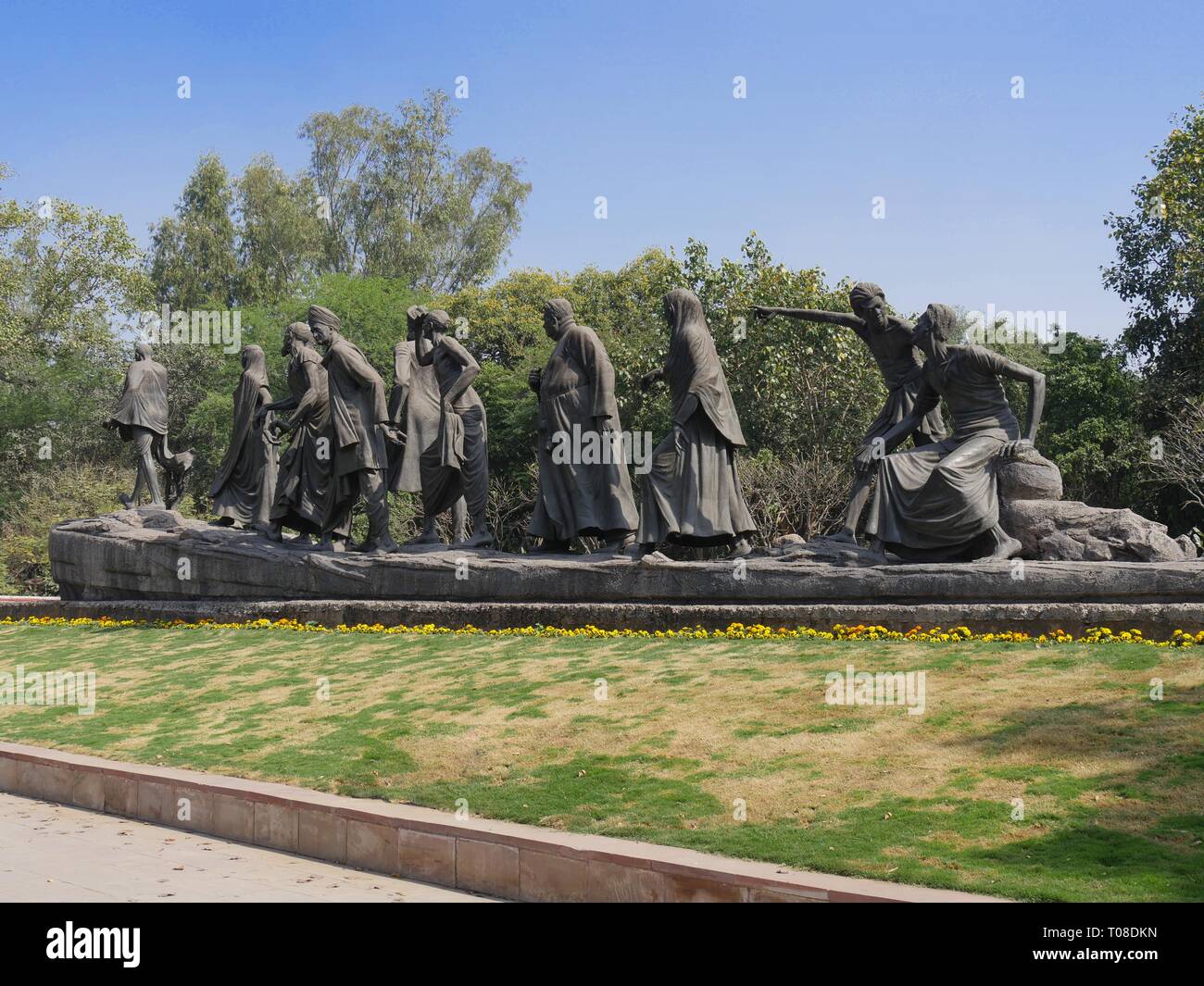NEW DELHI, INDIA--MARZO 2018: Monumenti della Gyarah Murti alla Mamma Theresa Crescent a Nuova Delhi. Foto Stock
