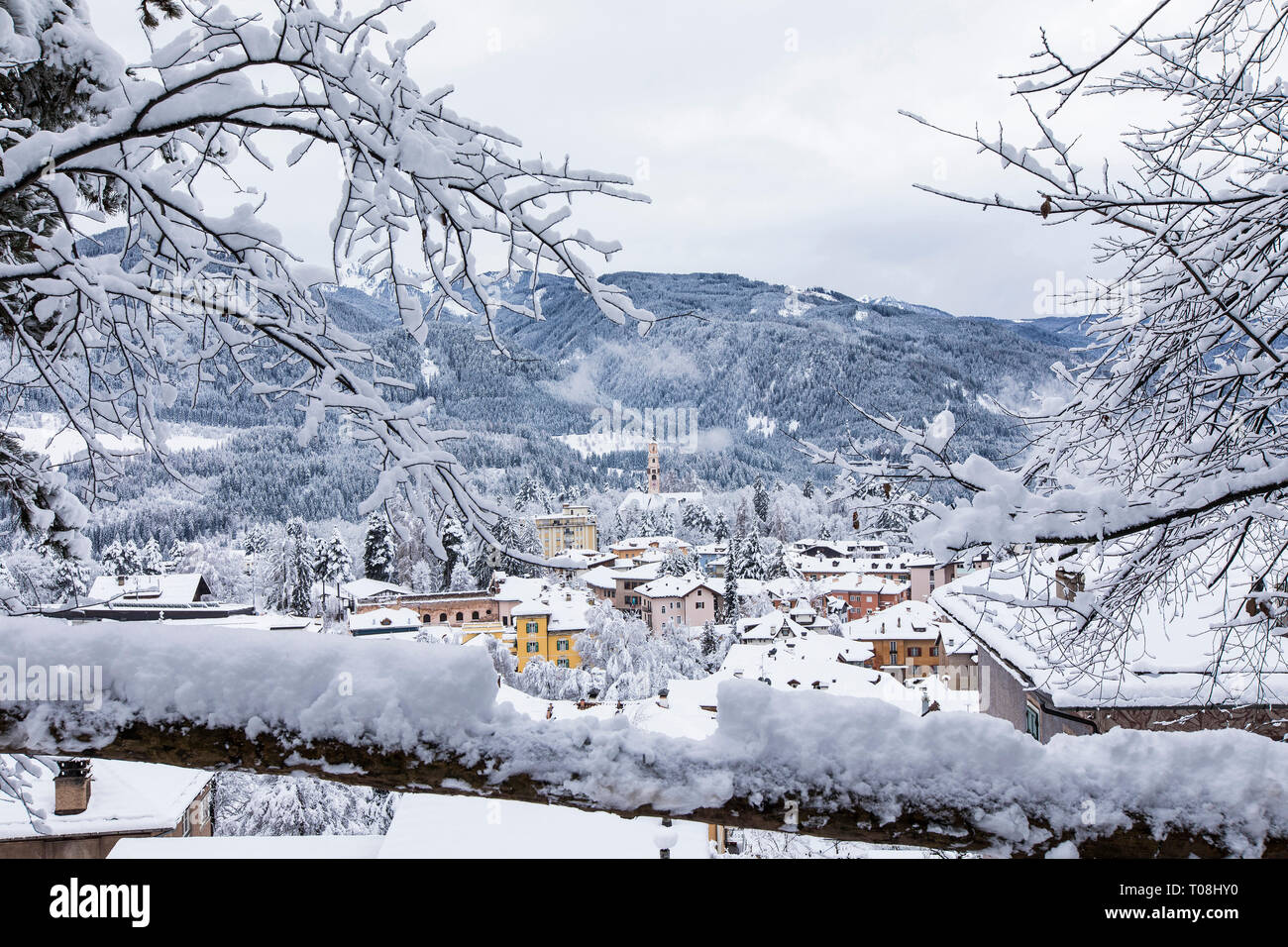 Cavalese, Val di Fiemme Trentino Alto Adige, Italia, Europa Foto Stock