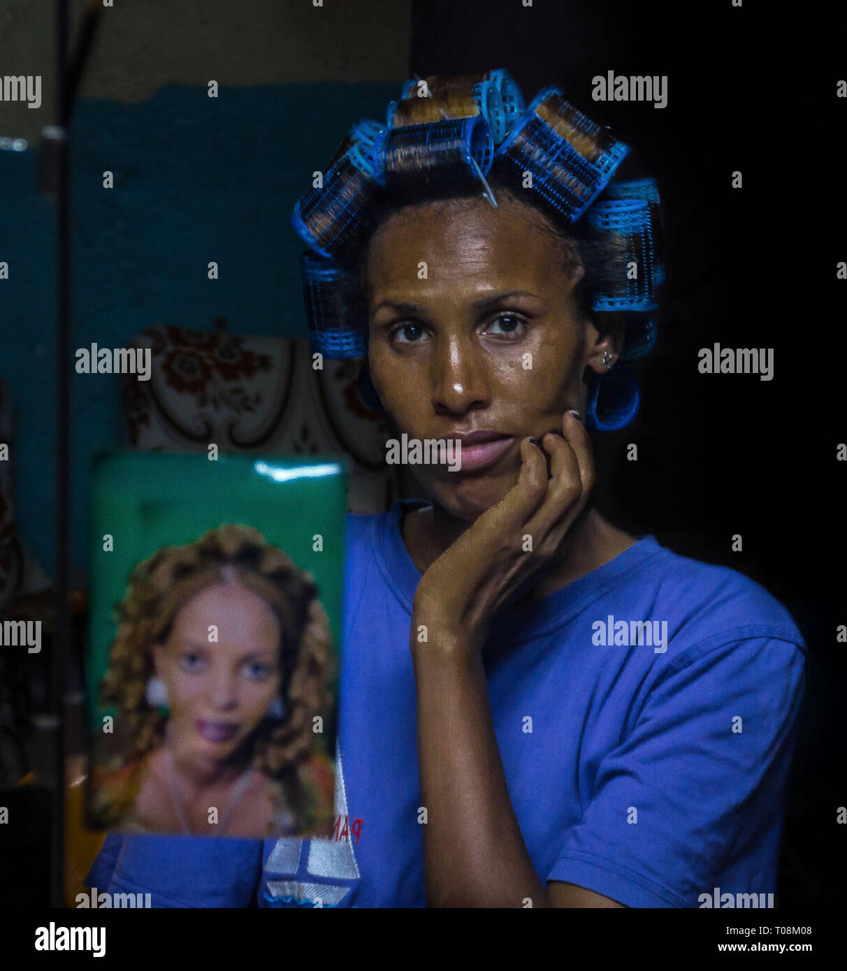 Ritratto delle persone nelle strade di Massawa, Eritrea Foto Stock