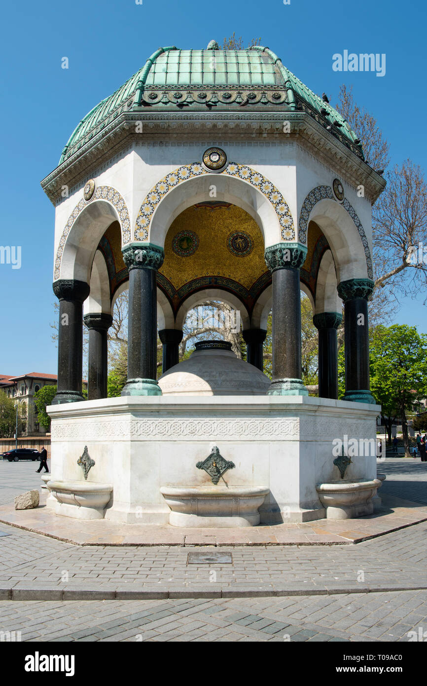Türkei, Istanbul, Sultanahmet, ippodromo, Kaiser-Wilhelm-Brunnen. Der Brunnen wurde im Jahre 1900 im Andenken an den Besuch des deutschen Kaiser Wilh Foto Stock