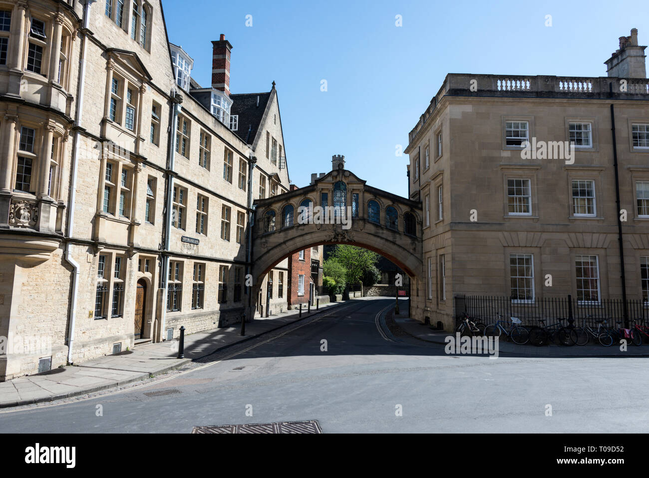 Ponte dei Sospiri a New College Lane,Oxford, Oxfordshire, Regno Unito Foto Stock