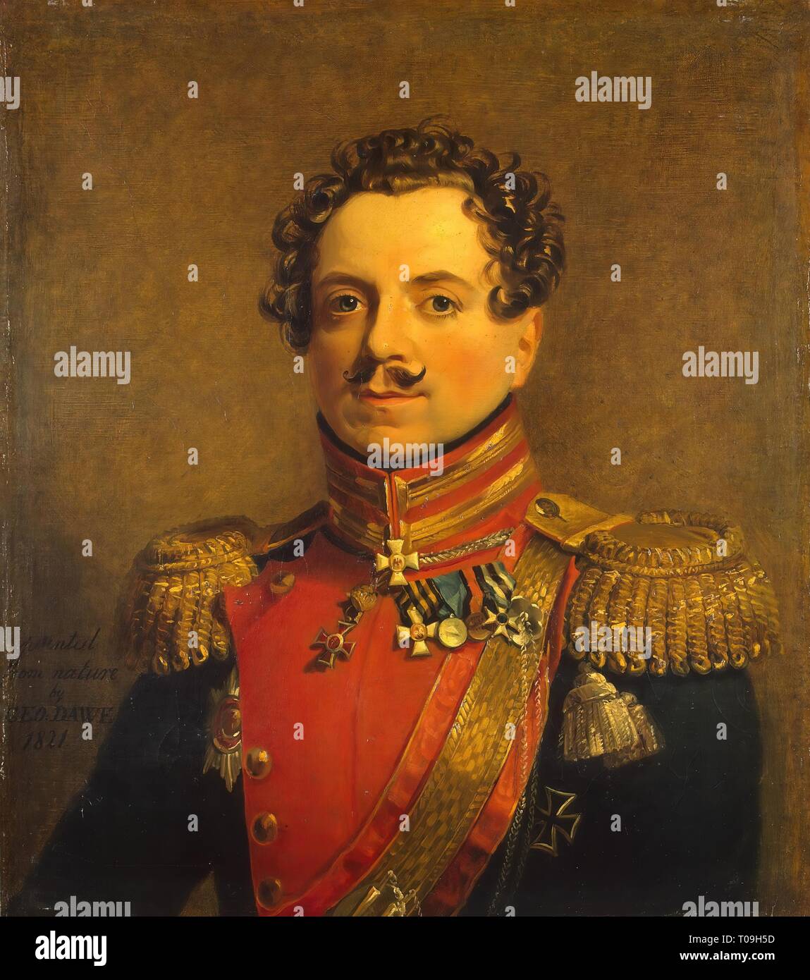 " Ritratto di Stepan S. Andreyevsky (1782-1842)". La galleria militare del palazzo d'inverno. 1821. Dimensioni: 70x62,5 cm. Museo: Membro Hermitage di San Pietroburgo. Autore: GEORGE DAWE. Foto Stock