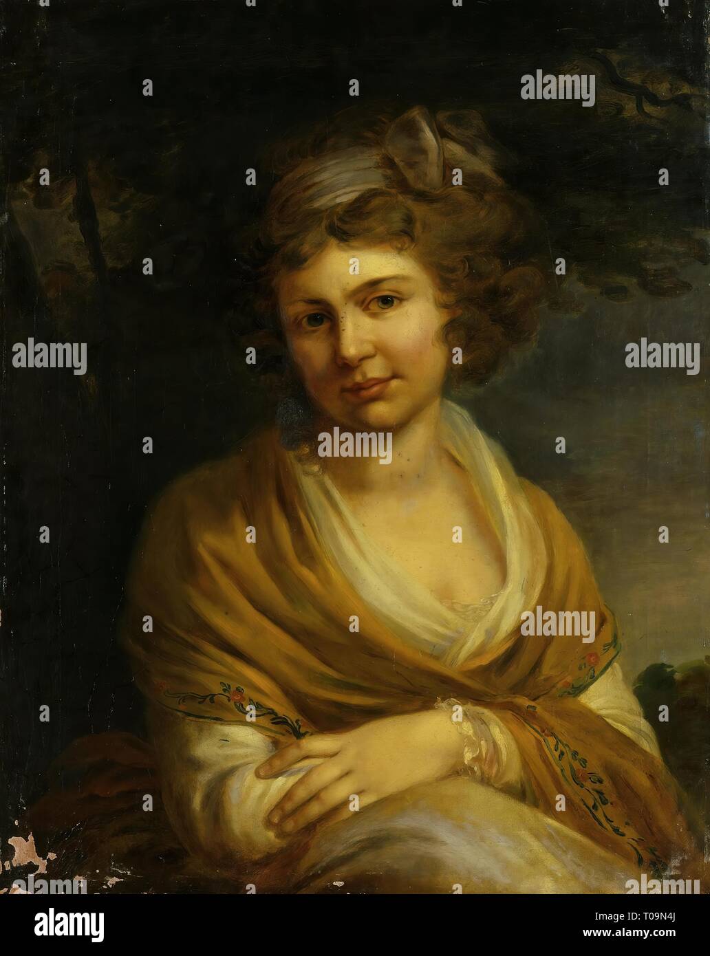 " Ritratto di Contessa Natalia Suvorova (nome sposato Zubova)'. Russia, xix secolo. Dimensioni: 71x56,5 cm. Museo: Membro Hermitage di San Pietroburgo. Autore: Vasily Hudyakov. Foto Stock