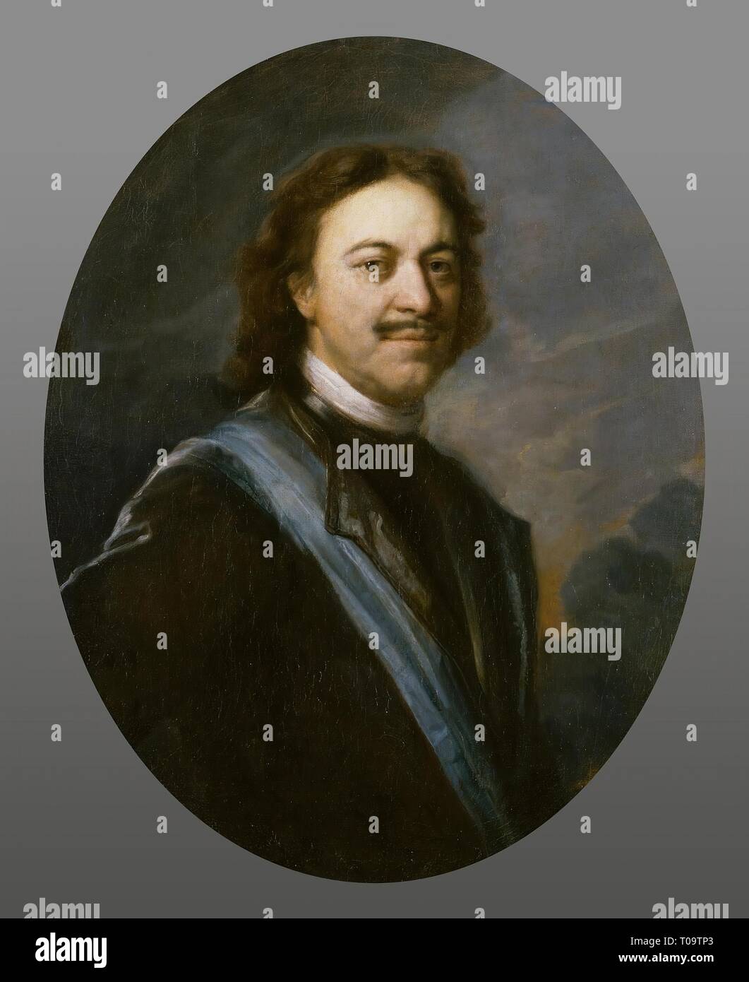 " Ritratto di Pietro I'. Moor, Carel de. La Russia, dopo il 1717. Dimensioni: 78x61 cm. Museo: Membro Hermitage di San Pietroburgo. Autore: Andrey Matveyev. Foto Stock