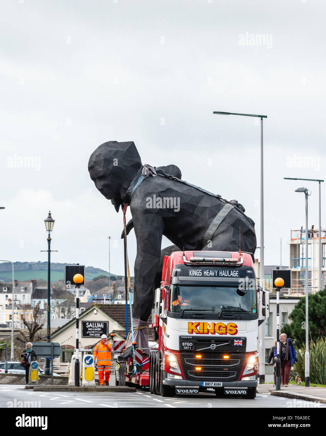 Plymouth, Devon, Regno Unito. 18 mar 2019. Regno Unito la più grande scultura in bronzo di credito: Pietro CURNO/Alamy Live News Foto Stock