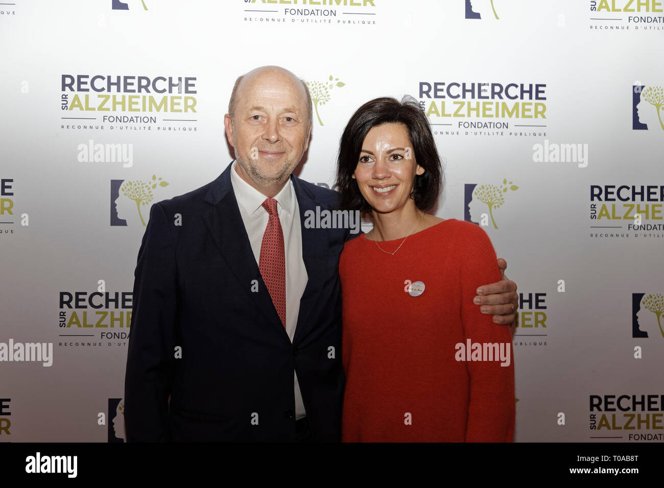 Parigi, Francia. 18 mar 2019. Olivier De Ladoucette e una valutazione - Photocall del XIV Gala 2019 dell'Associazione per l'Alzheimer Research presso l'Olympia di Parigi il 18 marzo 2019, Francia Credito: Véronique PHITOUSSI/Alamy Live News Foto Stock