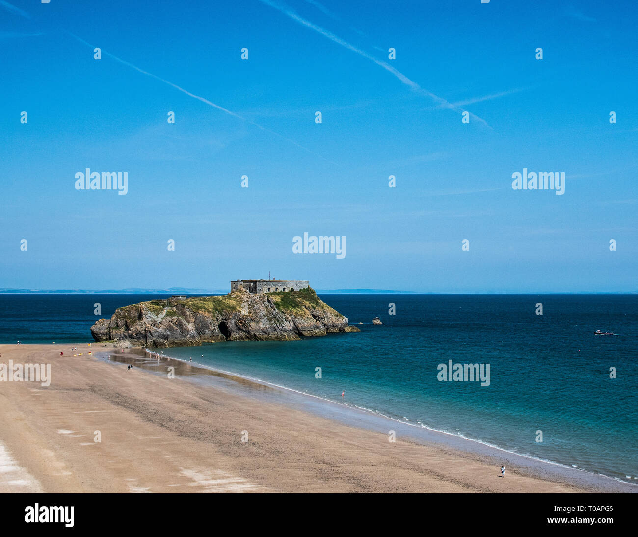 St Catherines Isola, Tenby, Wales, Regno Unito Foto Stock