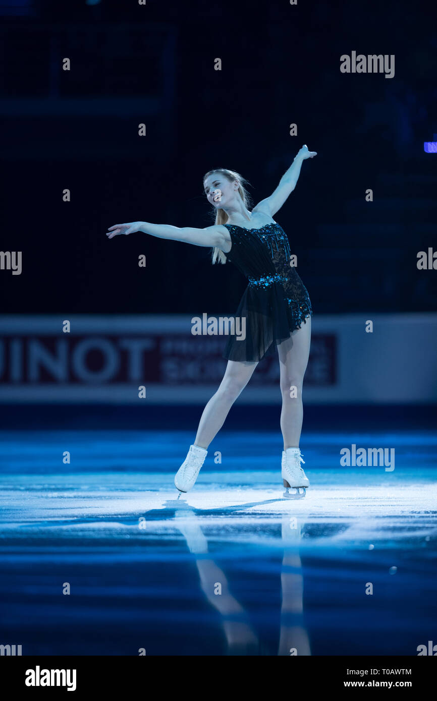 Laurine Lecavelier dalla Francia durante il 2019 campionati europei Foto Stock