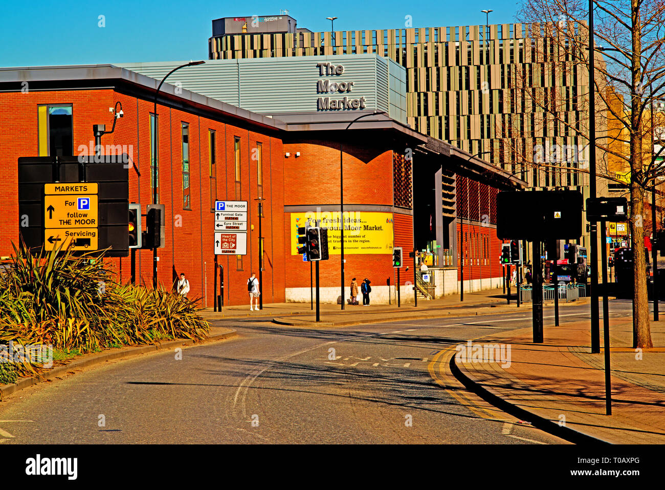 Sheffield, il mercato di Moro, Inghilterra Foto Stock