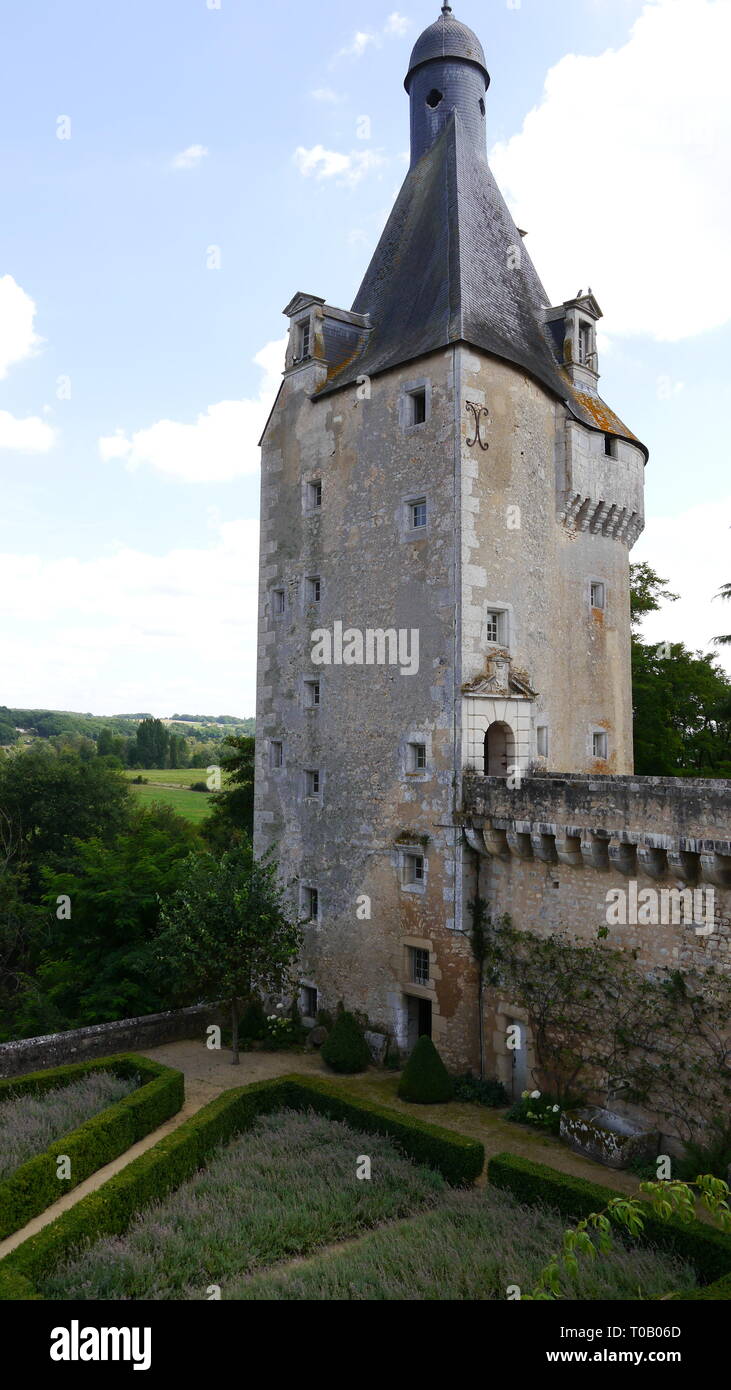 Chateau de Touffou, Bonnes, Francia Foto Stock