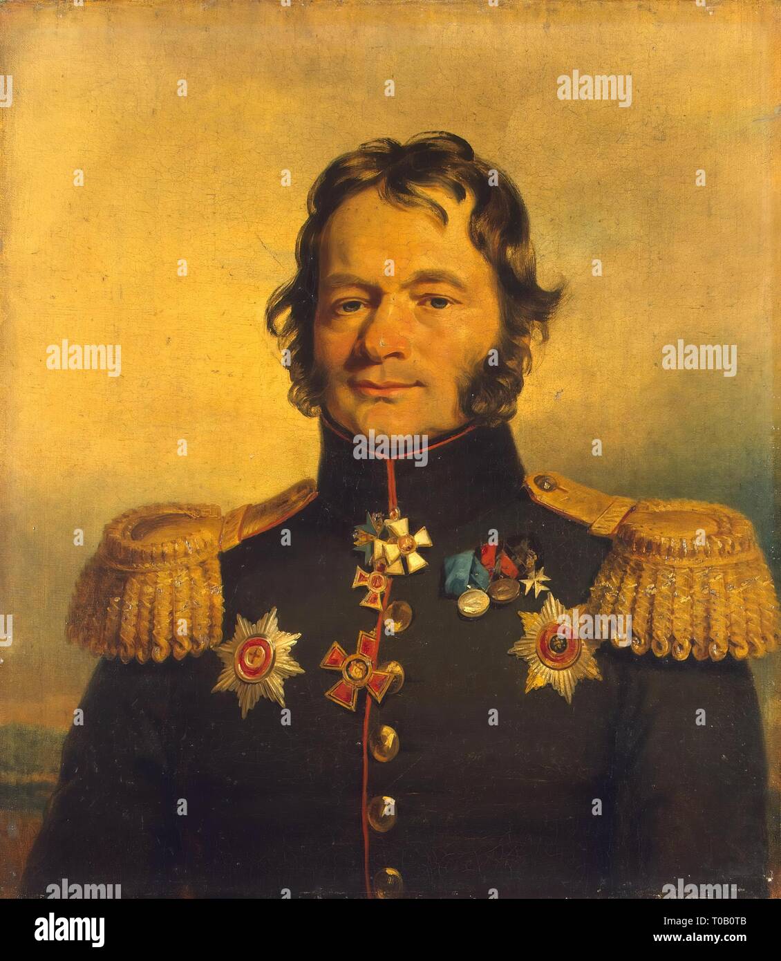 " Ritratto di Vasily G. Kostenetsky (1769-1831)". La galleria militare del palazzo d'inverno. Non più tardi del 1825. Dimensioni: 70x62,5 cm. Museo: Membro Hermitage di San Pietroburgo. Autore: George Dawe (e workshop). Foto Stock