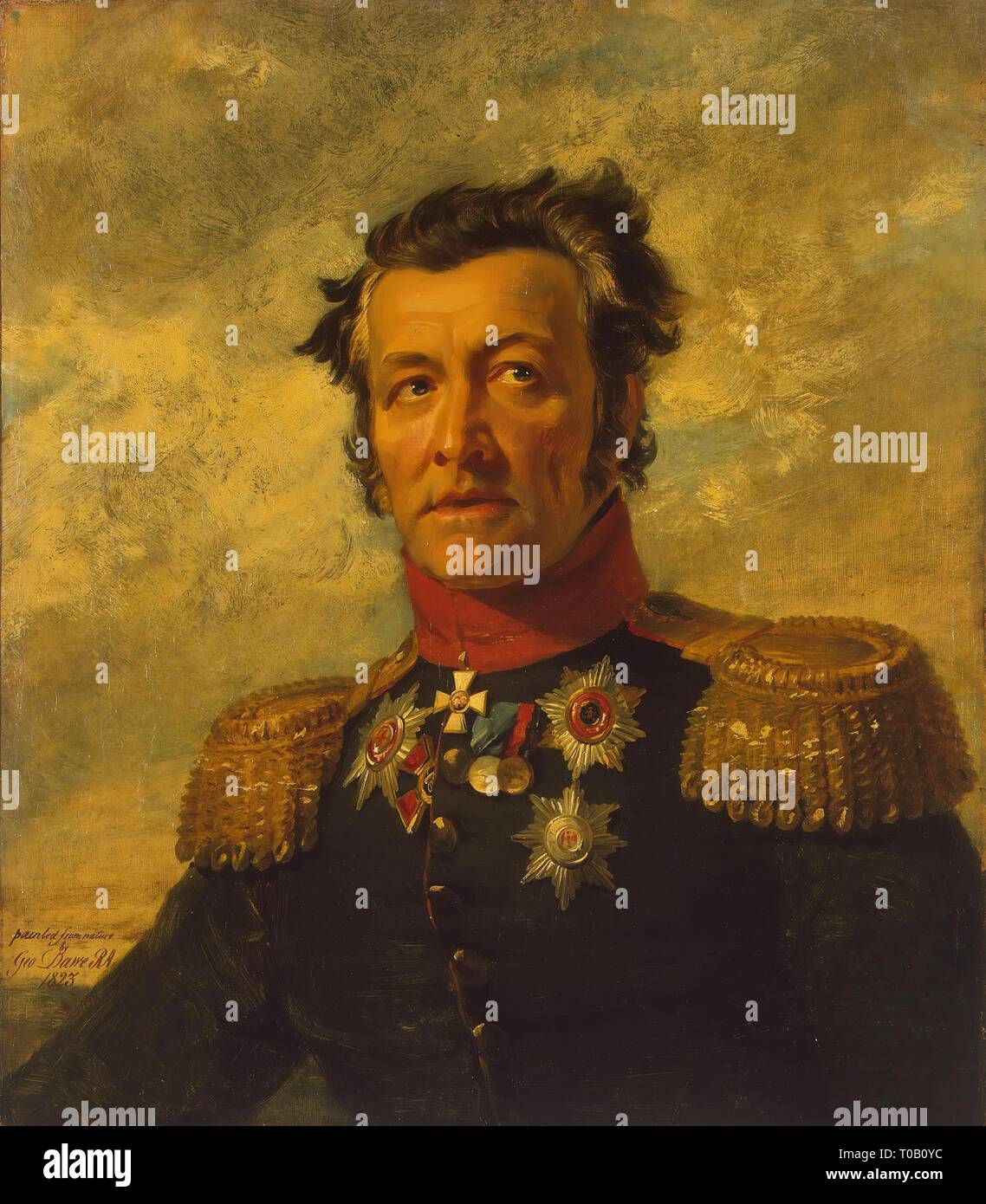 " Ritratto di Grigory M. Berg (1765-1833 o 1838) (1a)'. La galleria militare del palazzo d'inverno. Non più tardi del 1825. Dimensioni: 70x62,5 cm. Museo: Membro Hermitage di San Pietroburgo. Autore: GEORGE DAWE. Foto Stock