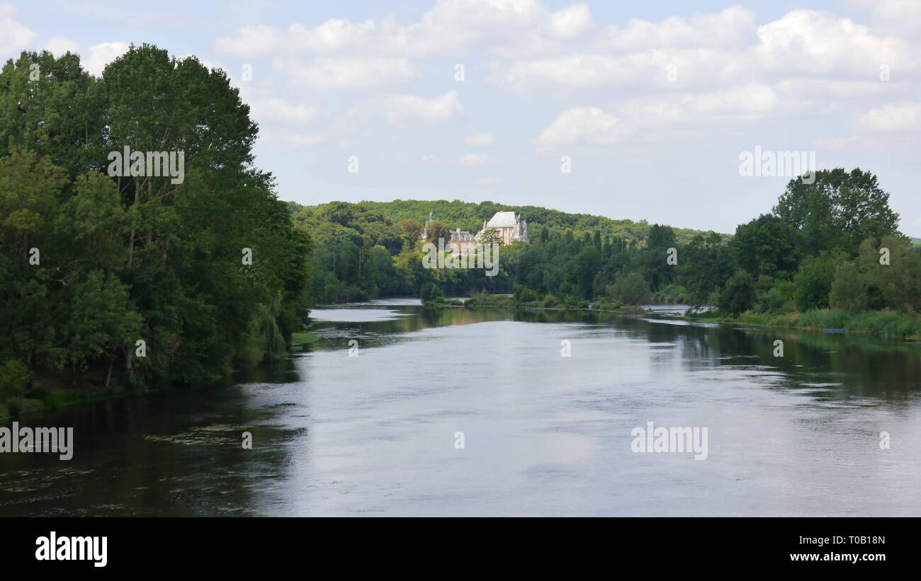 Chateau de Touffou, Bonnes, Francia Foto Stock