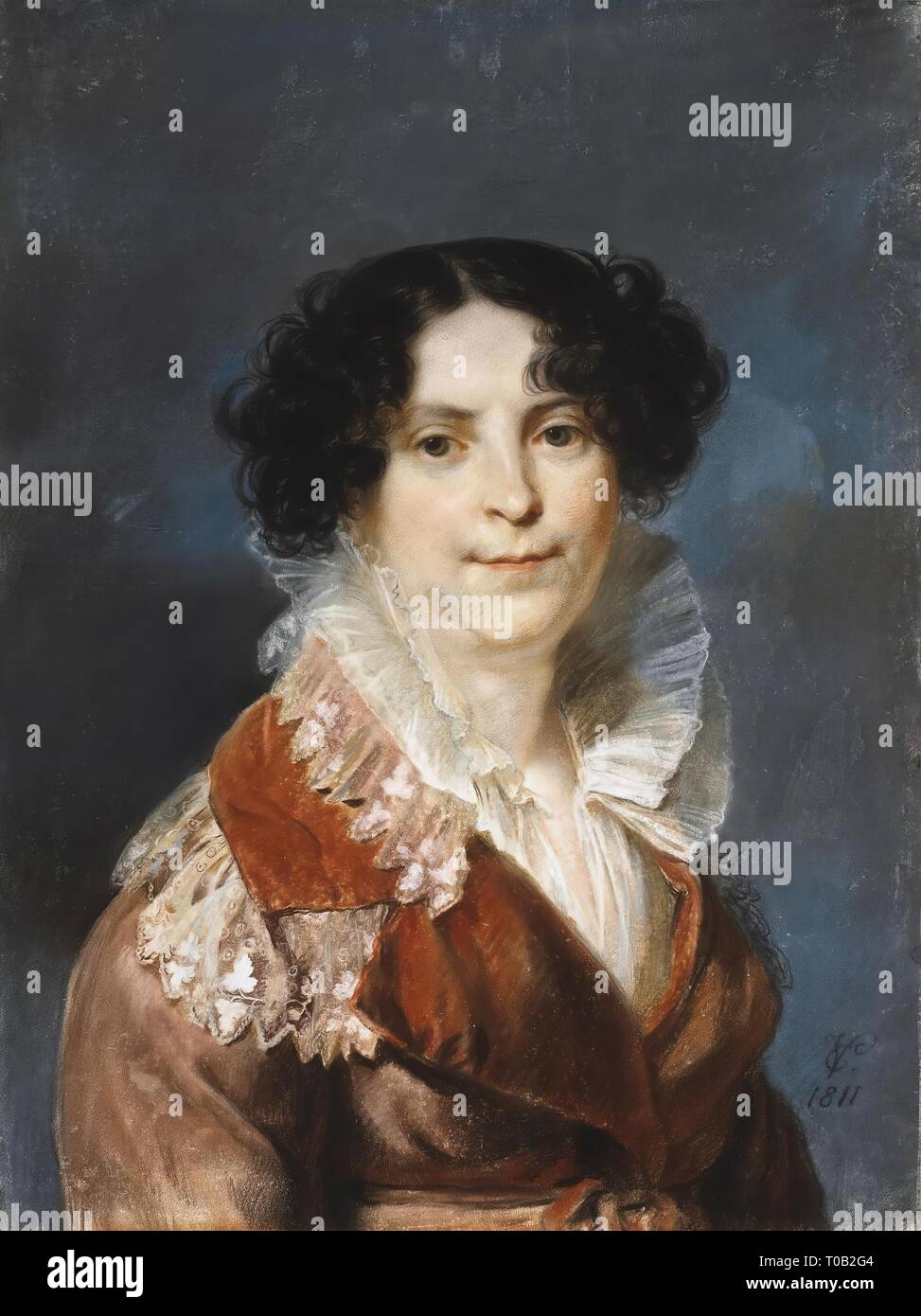 " Ritratto di una donna". Germania, 1811. Dimensioni: 62x64 cm. Museo: Membro Hermitage di San Pietroburgo. Autore: CARL CHRISTIAN VOGEL VON VOGELSTEIN. Foto Stock