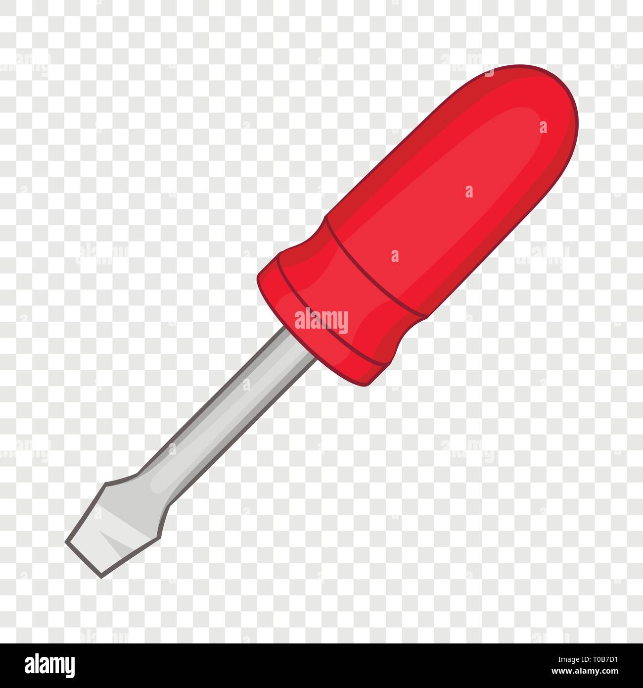 Meno icona raffigurante un cacciavite, stile cartoon Illustrazione Vettoriale