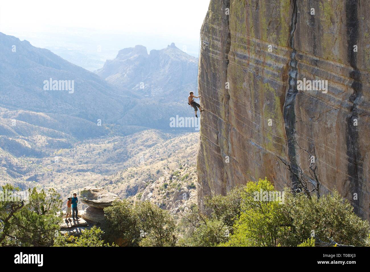 Arrampicata su roccia Foto Stock