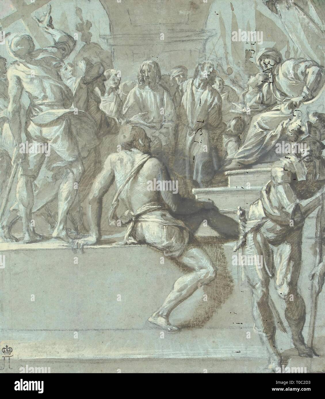 "Ponzio Pilato mostra Cristo e Barabba alla gente". L'Italia, circa 1608/1609. Dimensioni: 29,5x25,5 cm. Museo: Membro Hermitage di San Pietroburgo. Autore: Pier Francesco Mazzucchelli (il Morazzone). Foto Stock