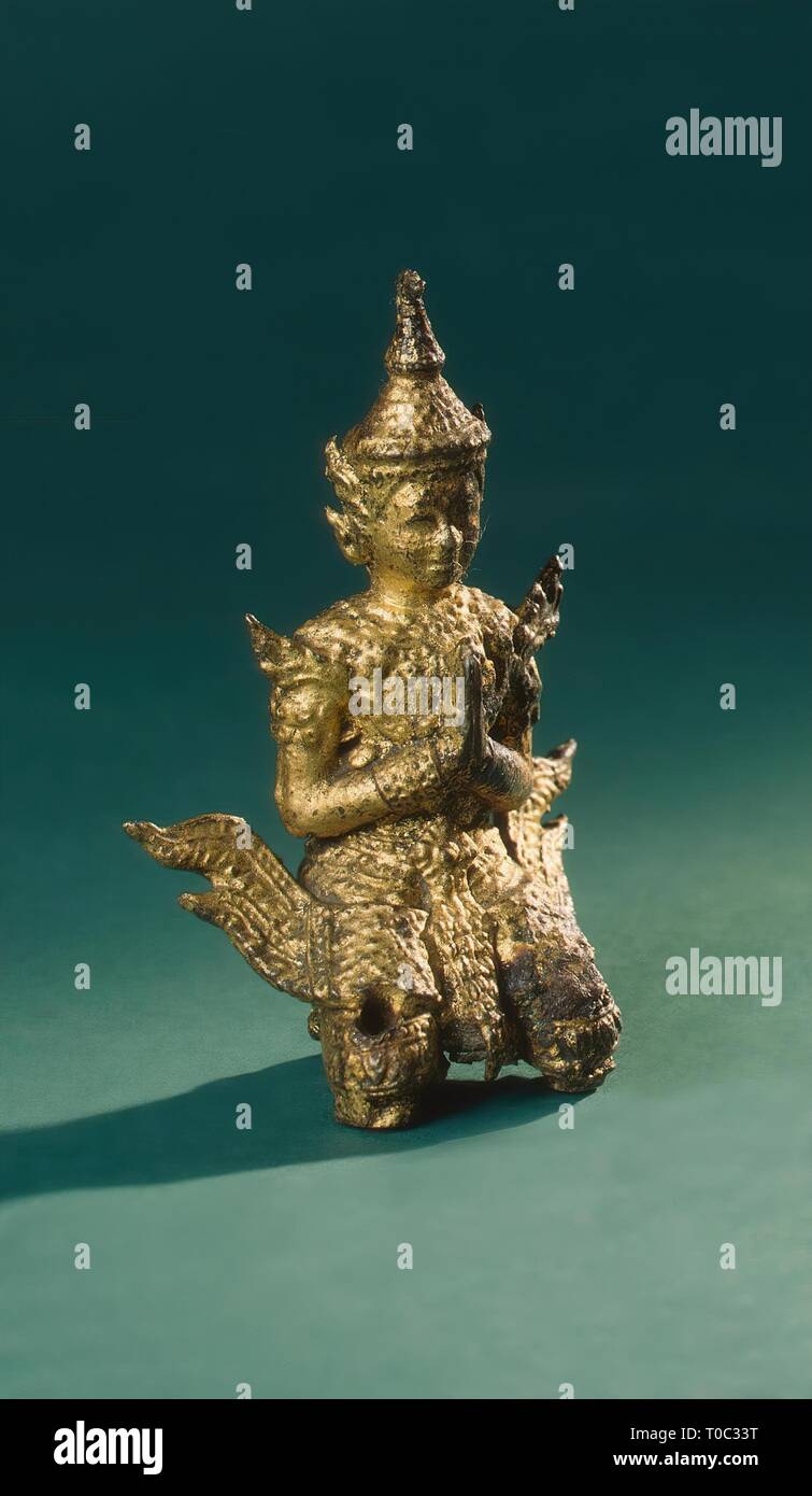 'Inginocchiate Adorer'. Siam (ora la Tailandia). Arte di Bangkok, seconda metà del XIX secolo. Dimensioni: h. 11,5 cm. Museo: Membro Hermitage di San Pietroburgo. Foto Stock
