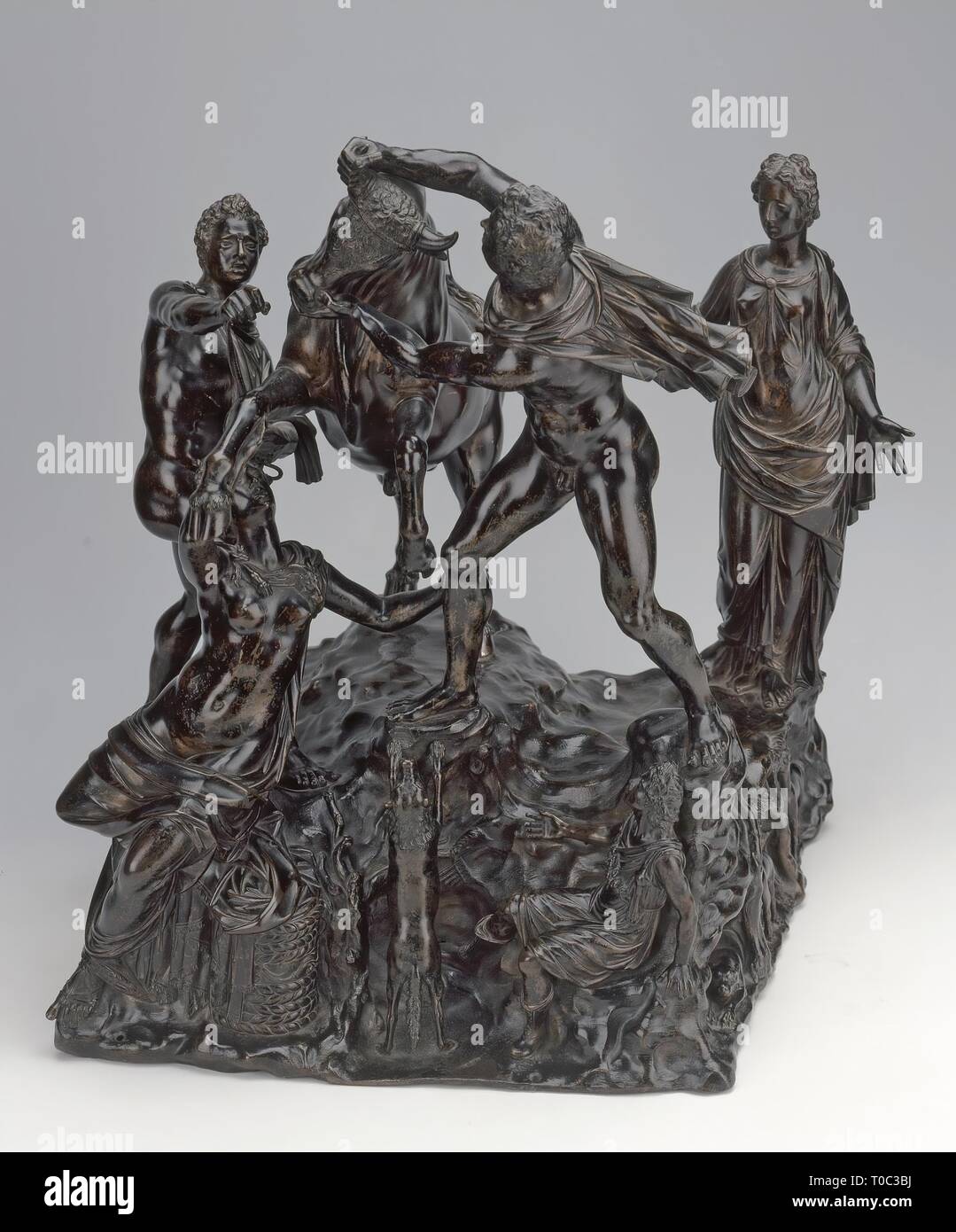 " Il Toro Farnese'. L'Italia. Firenze, 1613. Dimensioni: altezza 48,0 cm; 35,0x36,0 cm (piedistallo). Museo: Membro Hermitage di San Pietroburgo. Foto Stock