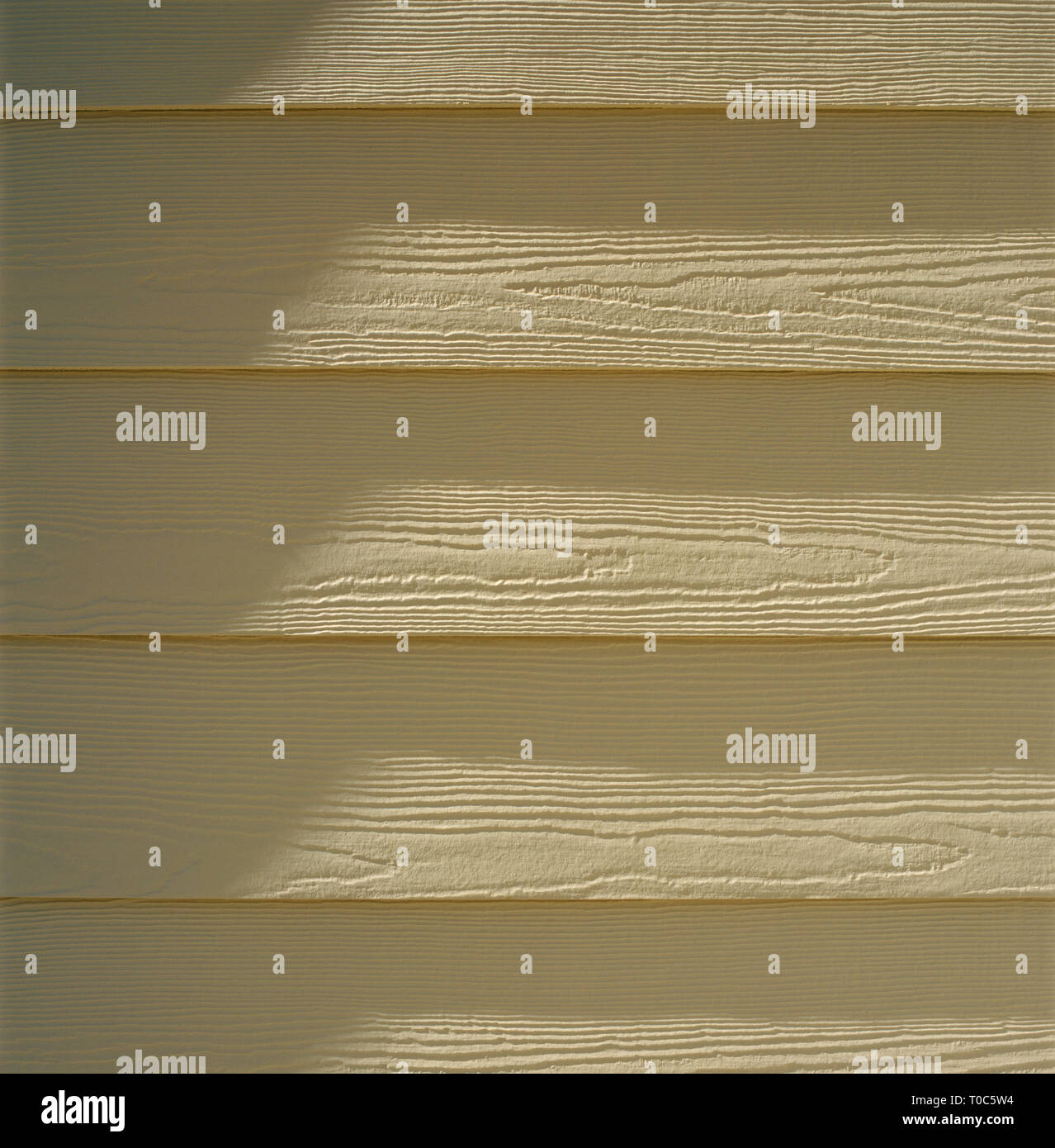 Close up dettaglio del dipinto progettato compositi in legno rivestimenti. Home costruzione Materiali da costruzione elementi sfondi. Foto Stock