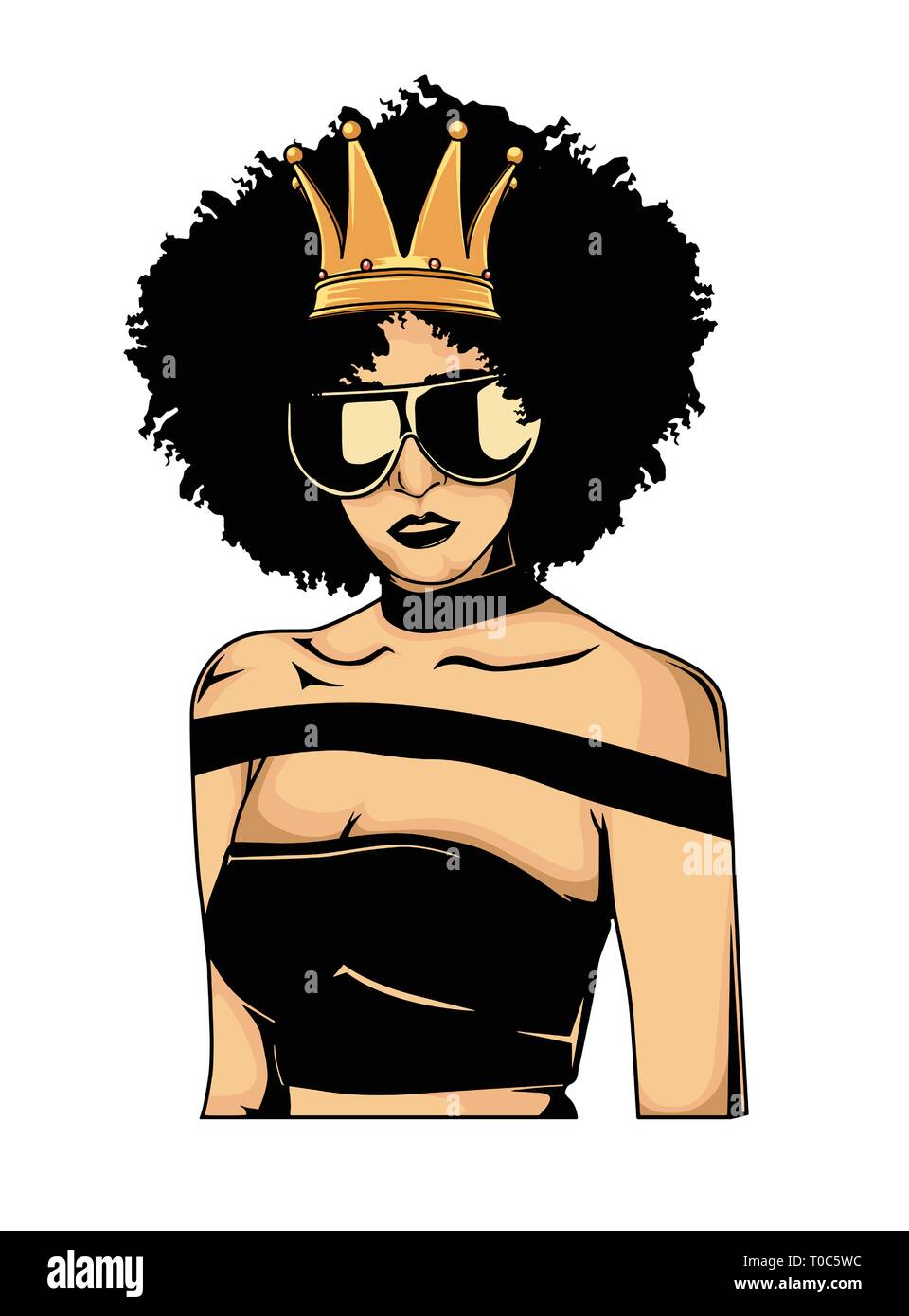 Ballerina Ballerina donna atletica Sport Nero donna Afro Yoga rilassante retrò infermiere donna che prega Dio guerriero religioso Fighter Classy forti donne Illustrazione Vettoriale