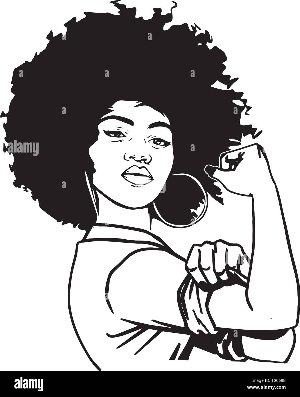 Ballerina Ballerina donna atletica Sport Nero donna Afro Yoga rilassante retrò infermiere donna che prega Dio guerriero religioso Fighter Classy forti donne Illustrazione Vettoriale