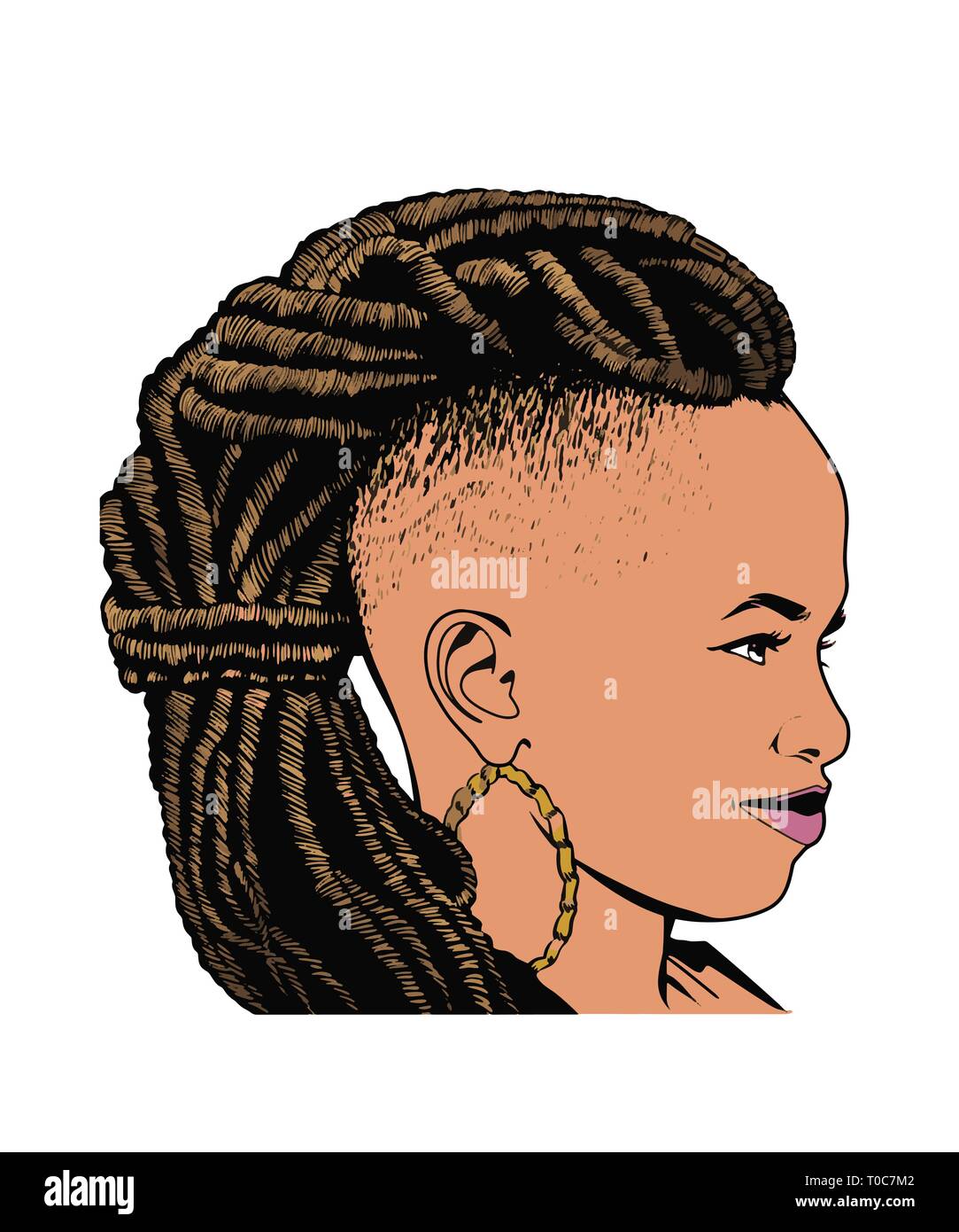 Ballerina Ballerina donna atletica Sport Nero donna Afro Yoga rilassante retrò infermiere donna che prega Dio guerriero religioso Fighter Classy forti donne Illustrazione Vettoriale