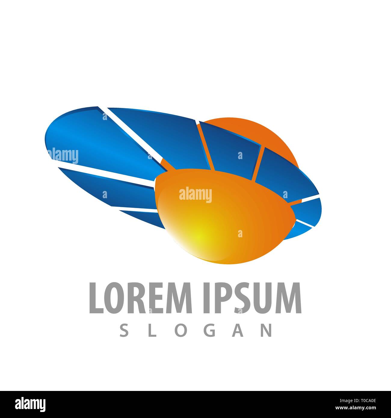 Sun logo rotazione concept design. Simbolo grafico elemento di modello Illustrazione Vettoriale