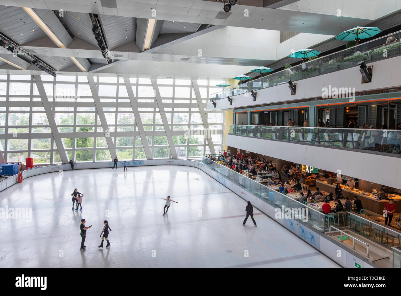 Glacier Ice Rink di Festival a piedi, Kowloon Tong, Kowloon, Hong Kong Foto Stock