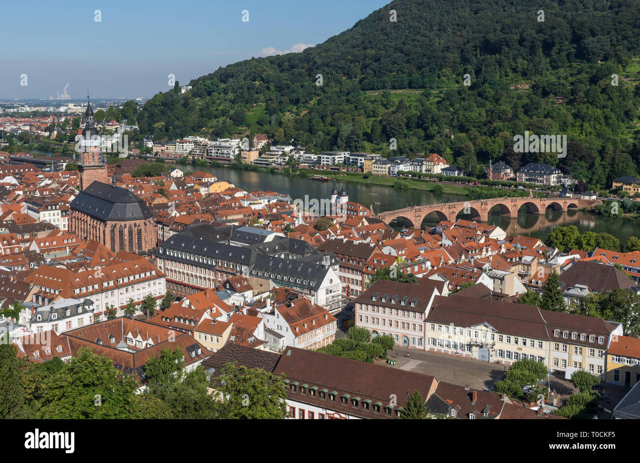 Heidelberg, Germania - una città universitaria e una popolare destinazione turistica, Heidelberg è una città bellissima che visualizza uno stile barocco Città Vecchia Foto Stock