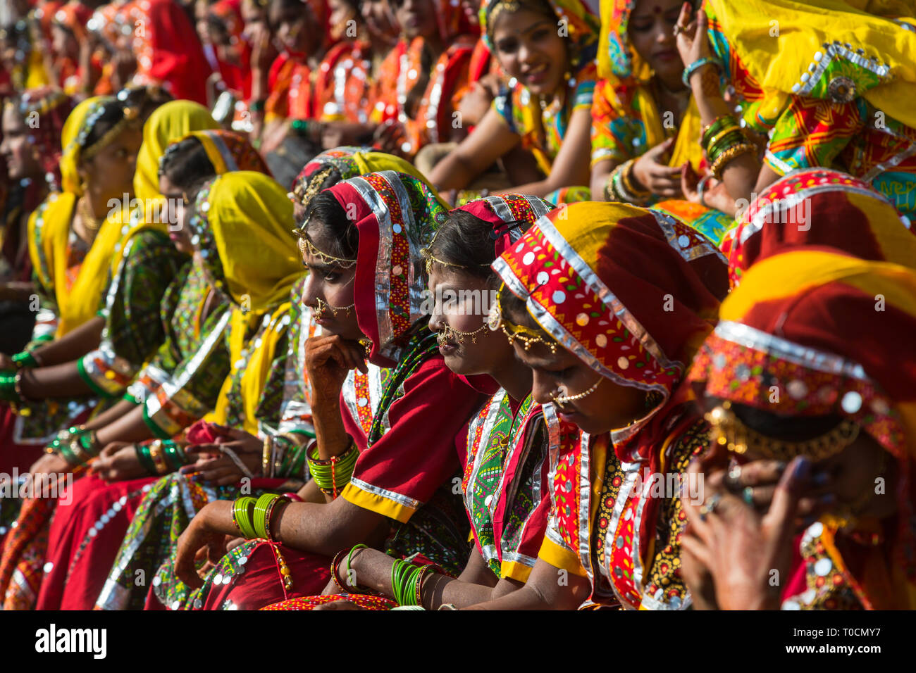 Tradizionali abiti indiani Foto Stock