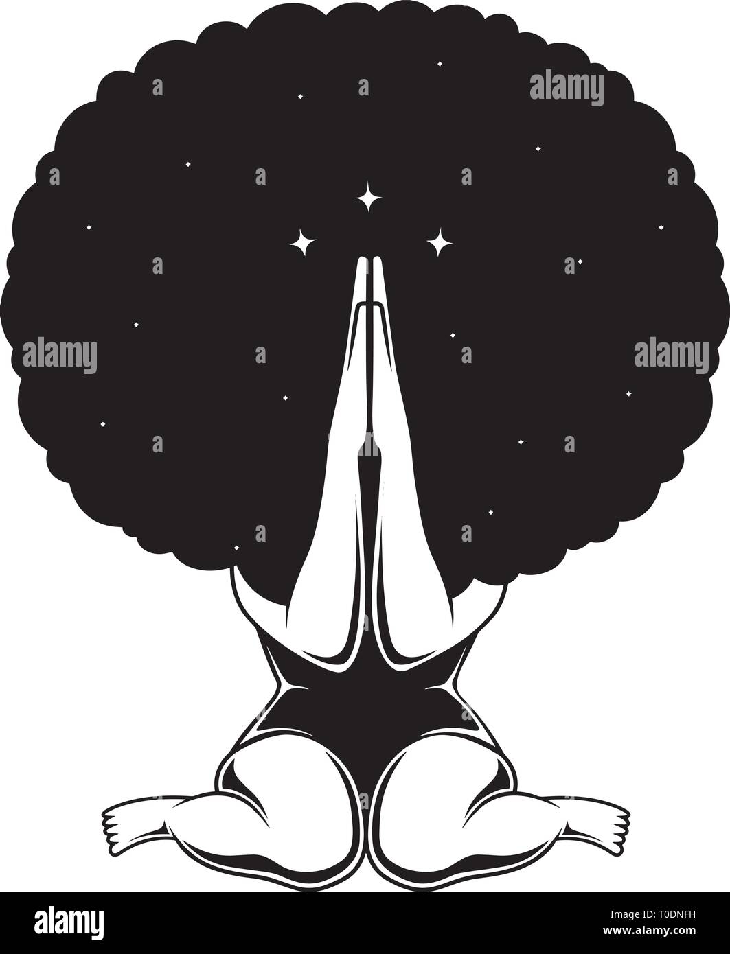 Donna Afro SVG Nubian bella elegante lady compongono melanina modello americano africano di etnia Illustrazione Vettoriale