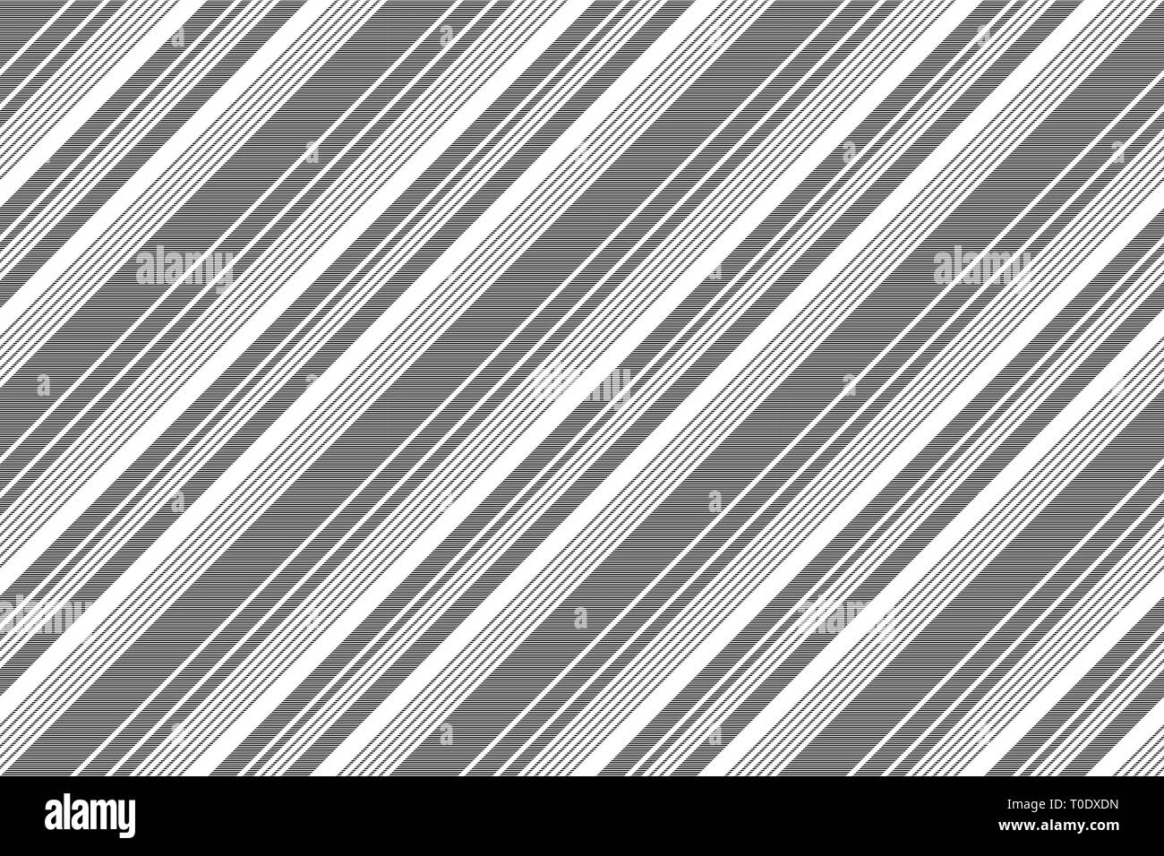 Bianco nero linee astratte seamless pattern. Illustrazione Vettoriale. Illustrazione Vettoriale