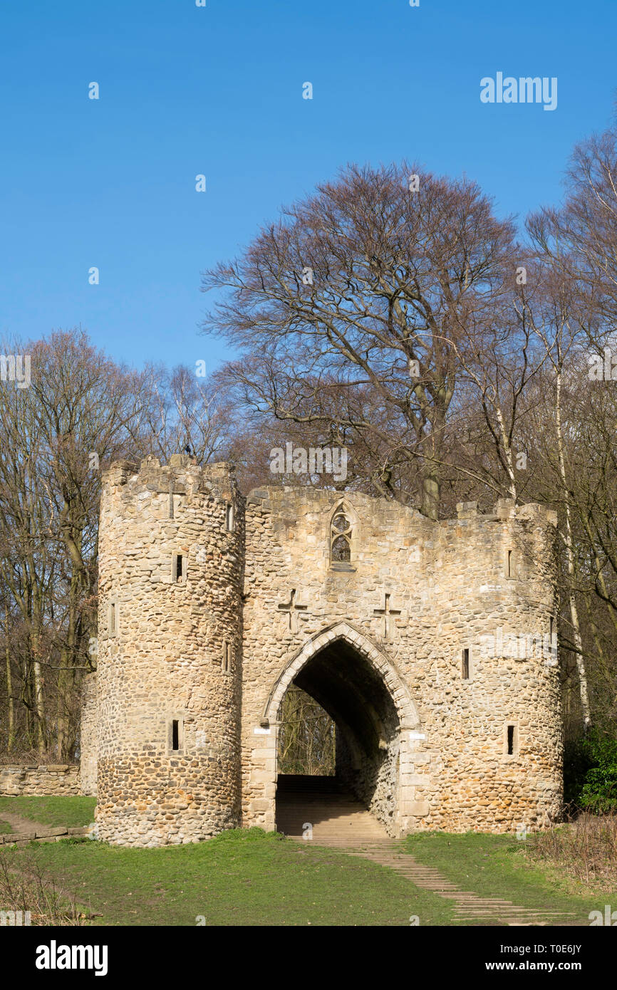 Il castello di follia nel Roundhay Park, Leeds, West Yorkshire, Inghilterra, Regno Unito Foto Stock