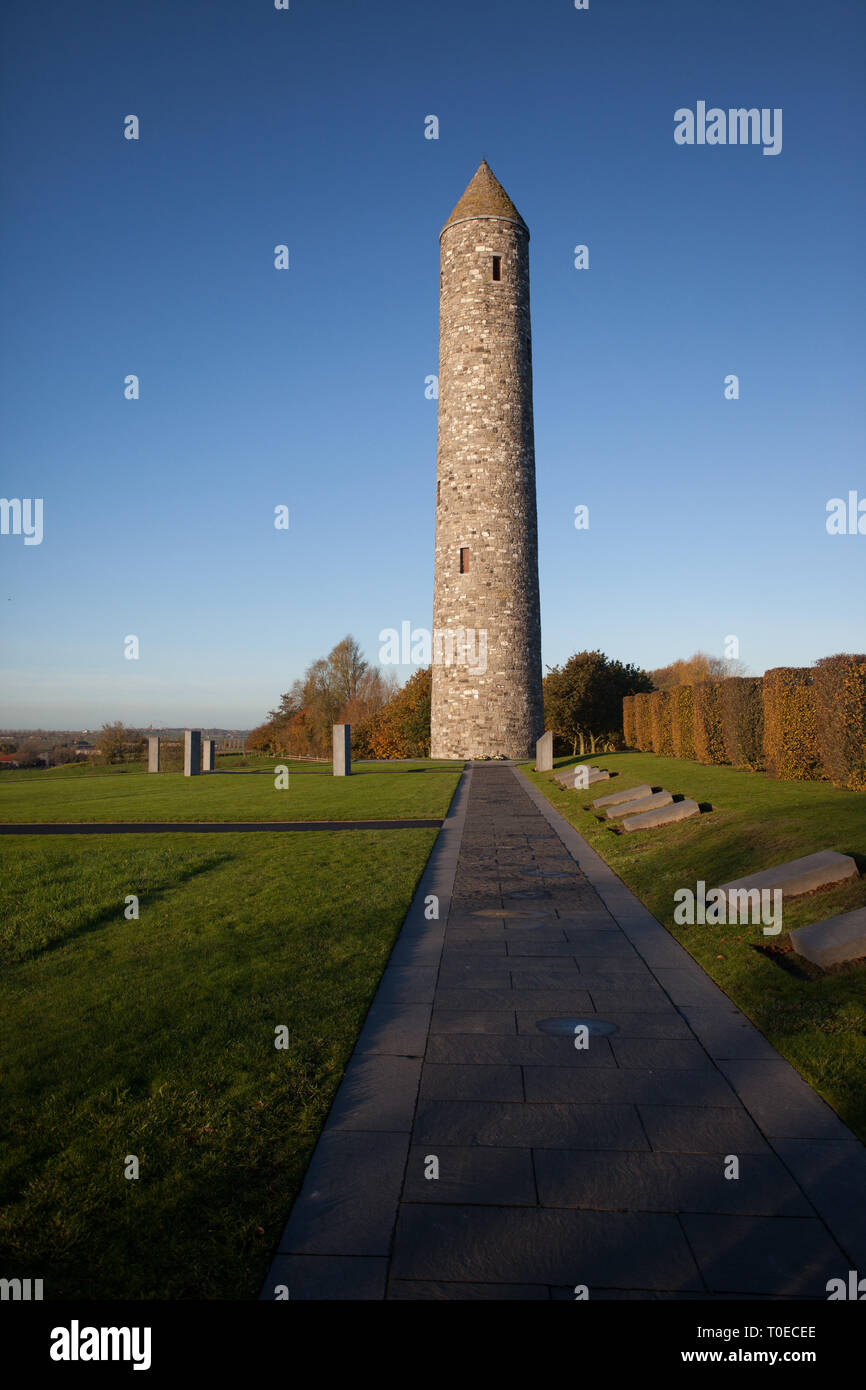 La pace irlandese Park di Messines, Fiandre, in Belgio per l'Irlandese che morì a Messines Ridge e durante la Grande Guerra Foto Stock