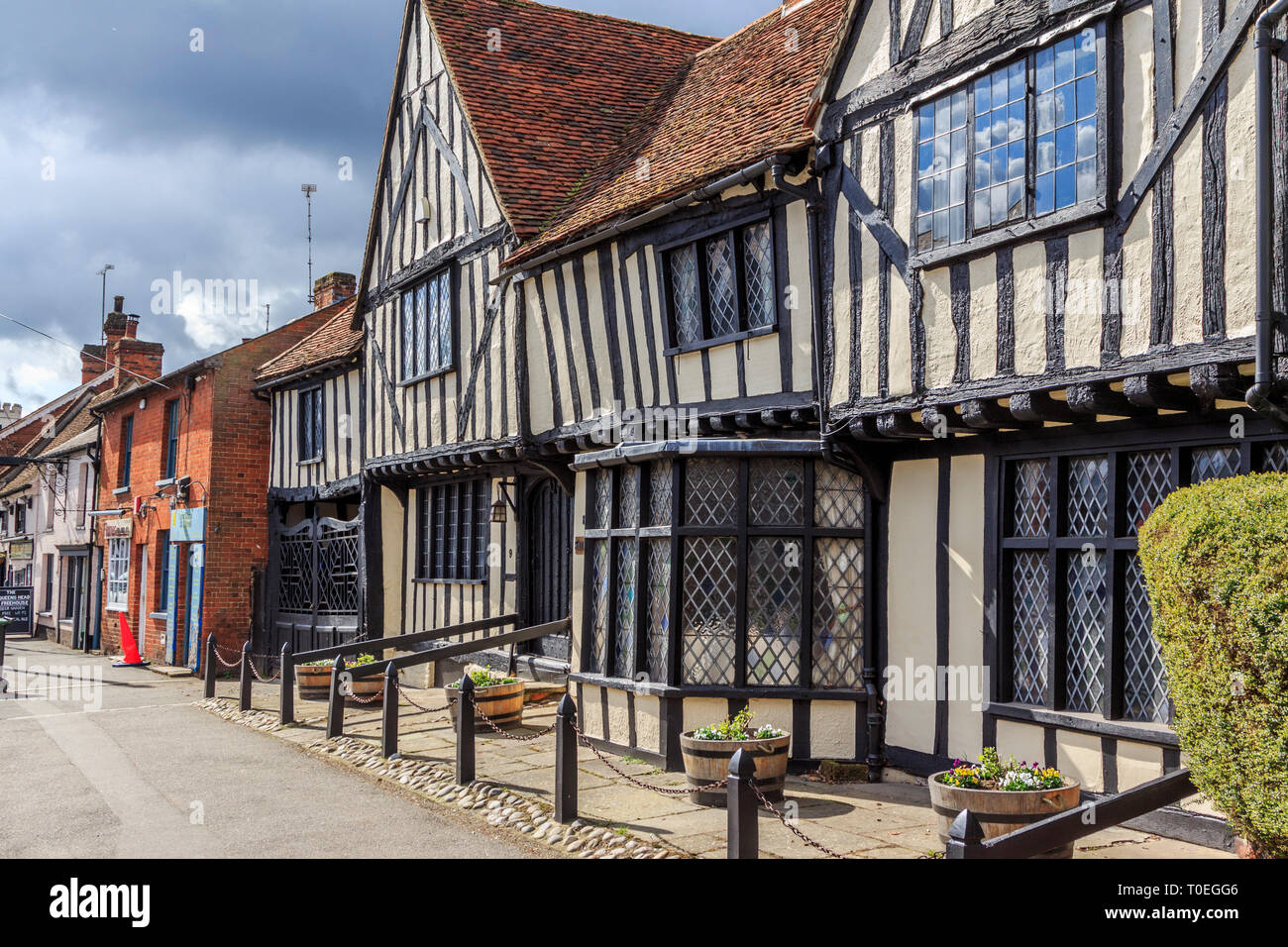 Stansted Mountfitchet village high street , Essex, Inghilterra, Regno Unito, GB Foto Stock