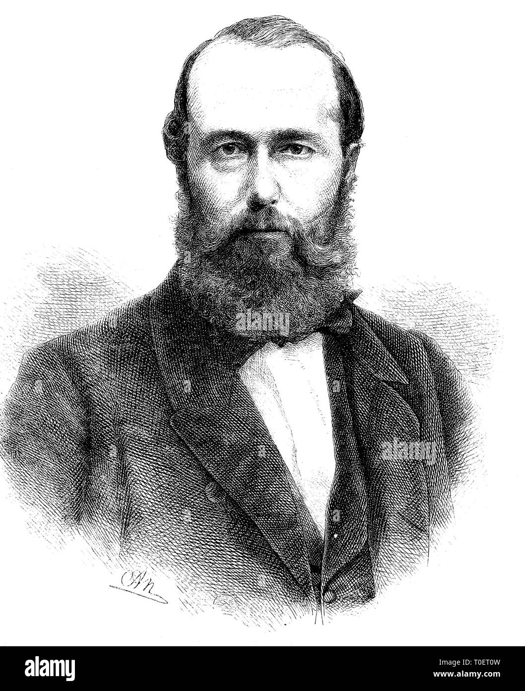 Rudolf von Bennigsen, nato 1824, morì il 7 agosto 1902, tedesco politicia; Germania / Rudolf von Bennigsen, geboren 1824, gestorben 1902, liberaler deutscher Politiker, Deutschland Foto Stock