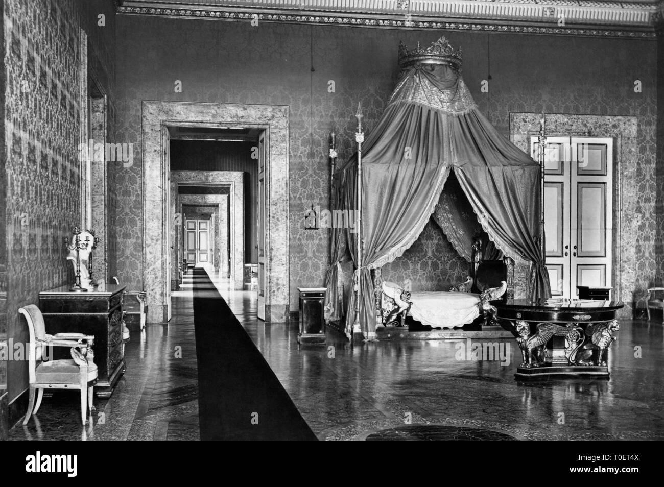 Il Palazzo Reale di Caserta, Caserta, Campania, Italia 1910-20 Foto Stock