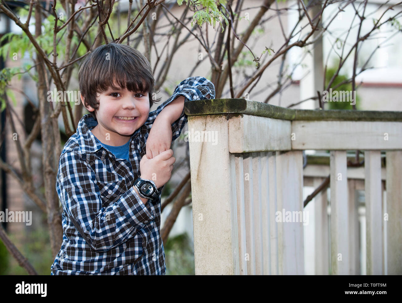 Lewis McGowan (7) da Hamilton stelle in John Lewis Natale annuncio. Visto qui a casa. Lenny Warren / Warren Media 07860 01355 830050 229700 Foto Stock
