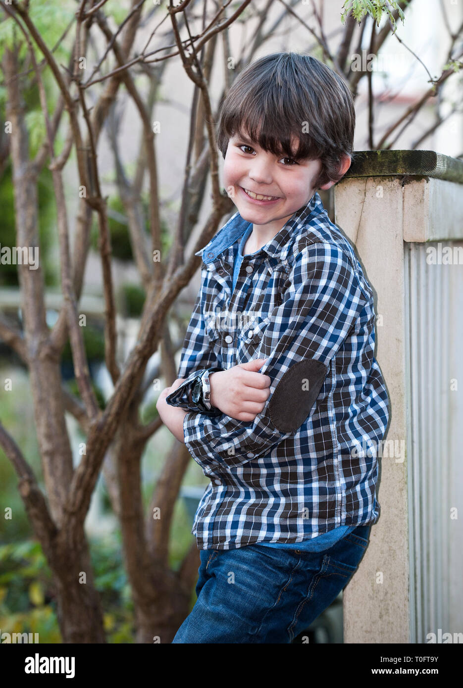 Lewis McGowan (7) da Hamilton stelle in John Lewis Natale annuncio. Visto qui a casa. Lenny Warren / Warren Media 07860 01355 830050 229700 Foto Stock