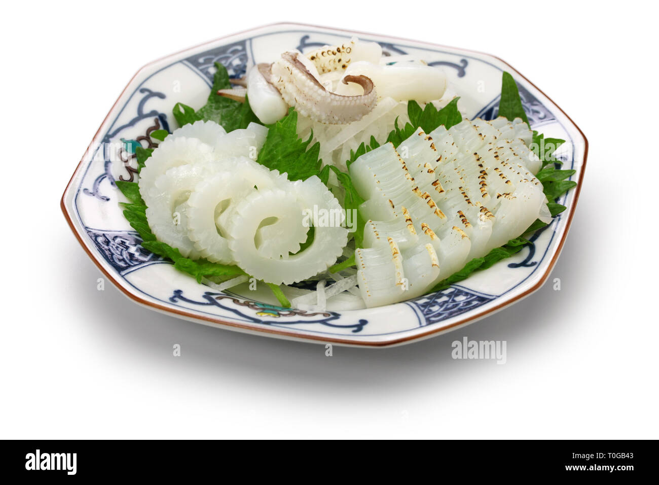 Sumiika (seppie) sashimi, cucina giapponese Foto Stock