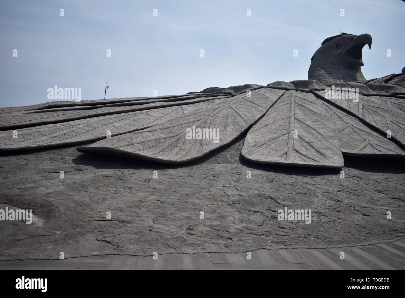 Quilon, Kerala, India - 2 Marzo 2019 : Jatayu - Il guerriero valoroso Foto Stock