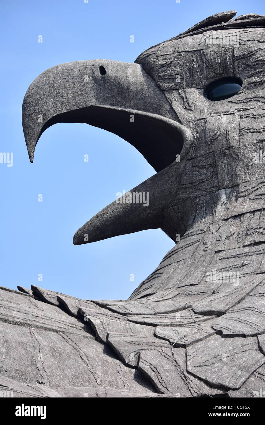 Quilon, Kerala, India - 2 Marzo 2019 : Jatayu Adventure Centre Foto Stock