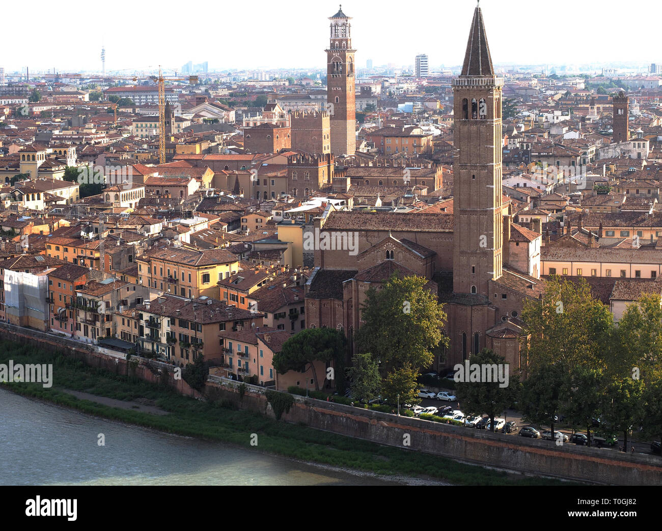 Veduta di Verona da Castel San Pietro, Verona, Italia , Europa , Veneto Foto Stock
