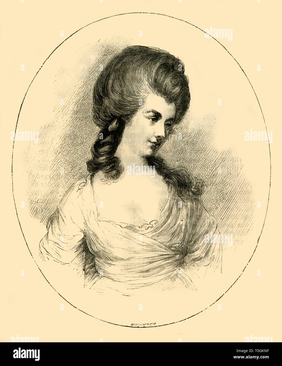 "La duchessa di Devonshire', c1780, (1881). Creatore: sconosciuto. Foto Stock