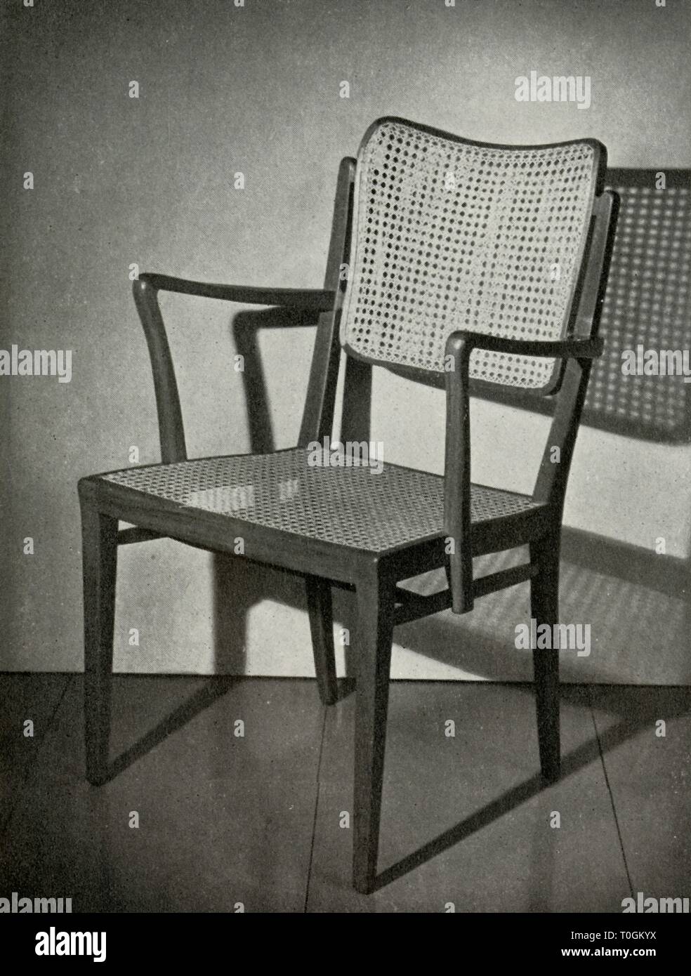 'Poltrona di mogano lucido, da Nils Enstrom realizzato da AB Ferd. Lundquist & Co.", 1949 creatore: Nils Enstrom. Foto Stock