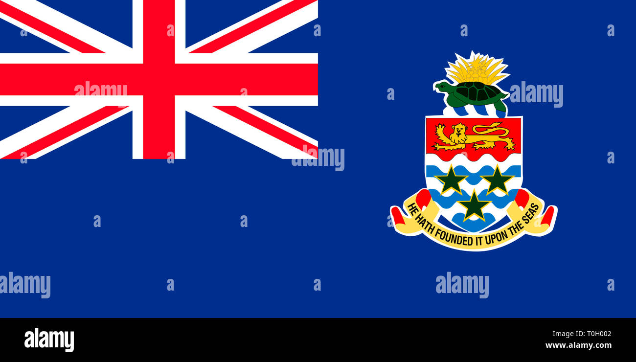 Bandiera del British Overseas Territorio delle Isole Cayman. Foto Stock